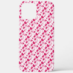 Valentijnsdag elementen patronen iPhone 12 pro max hoesje