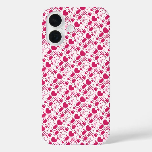 Valentijnsdag elementen patronen Case-Mate iPhone case (Achterkant)