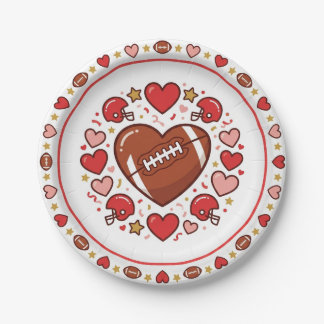 Valentijnsdag en Super Bowl-borden Papieren Bordje