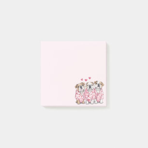 Valentijnsdag Engelse Bulldog Post-it® Notes
