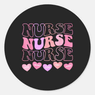Valentijnsdag Er Icu Nicu Rn Verpleegsters Vrouwen Ronde Sticker