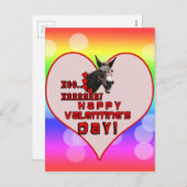 VALENTIJNSDAG EZEL HEE HAW! FEESTDAGENKAART (Voorkant / Achterkant)