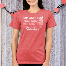 Valentijnsdag Fading Text You & Me Tri-Blend Shirt