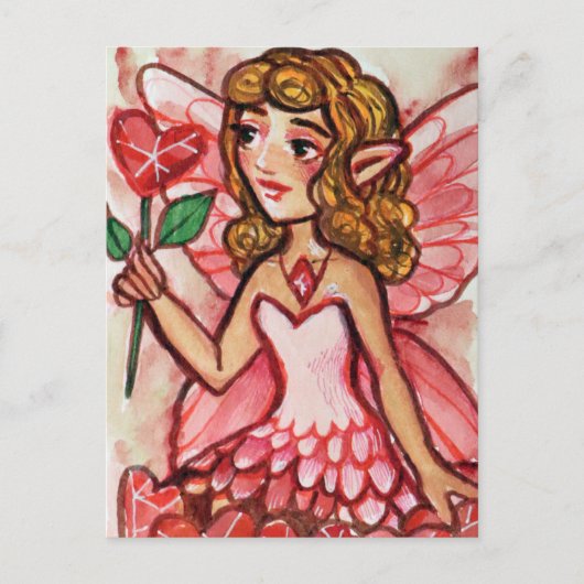 Valentijnsdag Fairy Briefkaart (Voorkant)