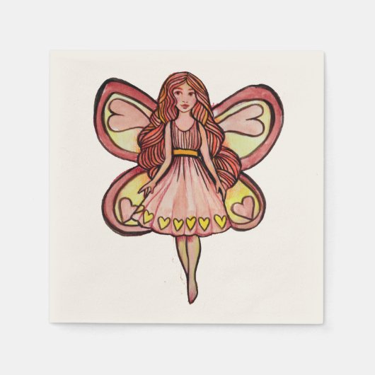 Valentijnsdag Fairy Love Servet (Voorkant)