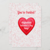 Valentijnsdag Fancy rode harten gepersonaliseerd Kaart (Voorkant / Achterkant)