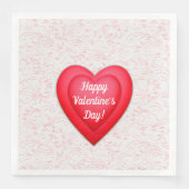Valentijnsdag Fancy Rode Harten Servet (Voorkant)