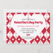 Valentijnsdag Feest Uitnodiging (Voorkant)