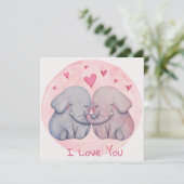 Valentijnsdag Feestdagenkaart (Staand voorkant)