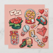 Valentijnsdag Feestdagenkaart (Voorkant / Achterkant)