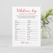 Valentijnsdag Finish mijn zin Party spel Kaart (Staand voorkant)
