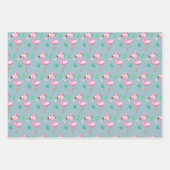 Valentijnsdag Flamingo Wrapping Paper Sheets (Voorkant 3)