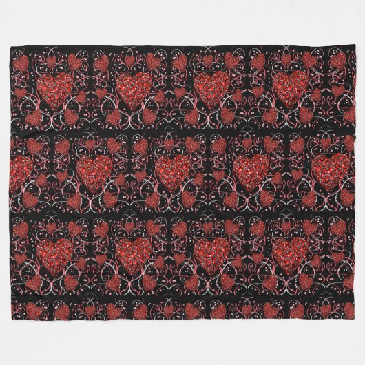 VALENTIJNSDAG FLEECE DEKEN (Voorkant (Horizontaal))