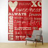 Valentijnsdag foto achtergrond wandtapijt wandkleed (In situ)