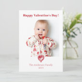 Valentijnsdag Foto  Hart Kaart (Staand voorkant)