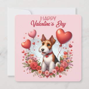 Valentijnsdag - Fox Terrier 2 - kaart