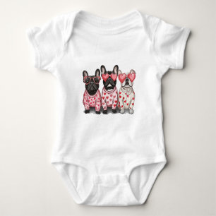 Valentijnsdag Franse Bulldog Romper