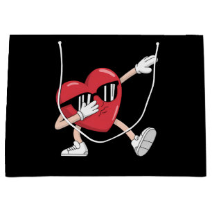 Valentijnsdag Funny Boys Girls Dabbing Heart Groot Cadeauzakje