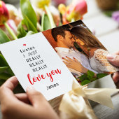 Valentijnsdag Funny Love You Photo Name Feestdagenkaart