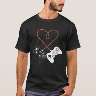 Valentijnsdag Gamer's Delight: op het hart geïnspi T-shirt