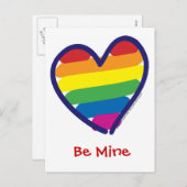 Valentijnsdag Gay Pride Feestdagenkaart (Voorkant / Achterkant)