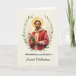 Valentijnsdag Gebedsdag Aquarel Kaart
