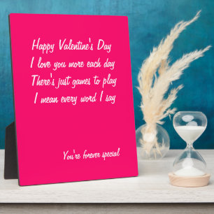 Valentijnsdag gedicht fotoplaat
