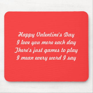 Valentijnsdag gedicht muismat