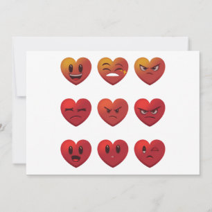 Valentijnsdag Gekke gezichten harten Funny Kaart