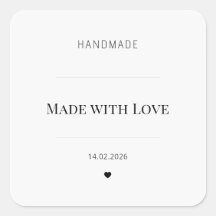 Valentijnsdag gemaakt met Liefde Vierkante Sticker