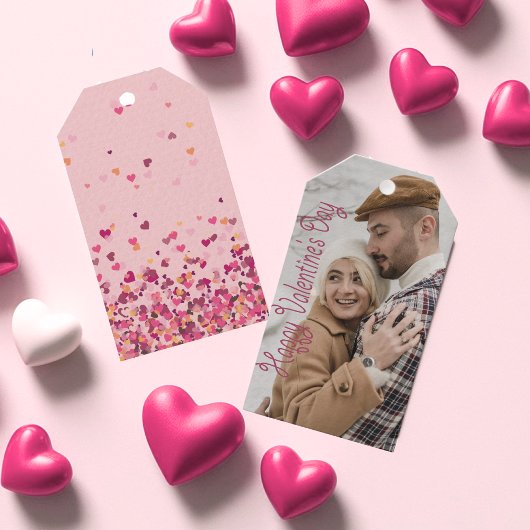 Valentijnsdag gepersonaliseerde foto cadeaulabel
