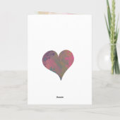 Valentijnsdag geschilderd harten aangepaste berich kaart (Achterkant)