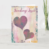 Valentijnsdag geschilderd harten aangepaste berich kaart (Voorkant)
