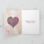 Valentijnsdag geschilderd harten aangepaste berich kaart (Binnen)