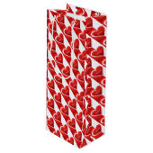 Valentijnsdag Gift Bag Wijn Cadeautas (Voorkant Gekanteld)