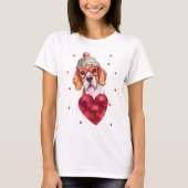 Valentijnsdag Gift Beagle Dog T-shirt (Voorkant)