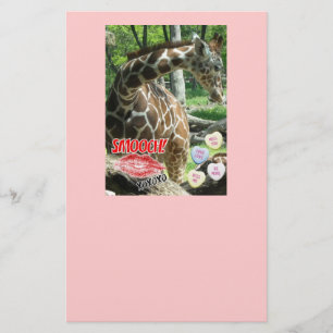 Valentijnsdag Giraffe Briefpapier