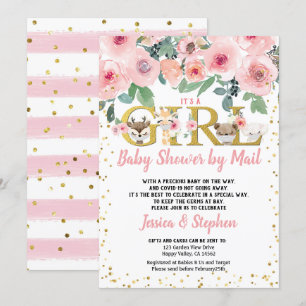 Valentijnsdag Girl Baby shower By Mail Pandemic Kaart