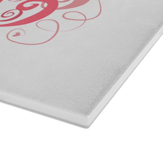 Valentijnsdag Glass Cutting Board Snijplank (Hoek)