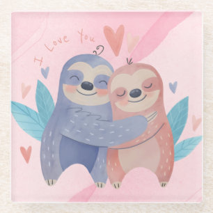 Valentijnsdag Glazen Onderzetter