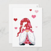 Valentijnsdag Gnome Feestdagenkaart (Voorkant / Achterkant)