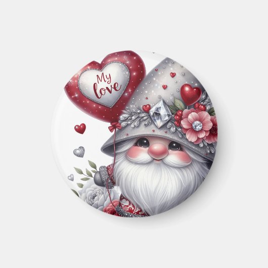 Valentijnsdag Gnome Magnet Magneet (Voorkant)