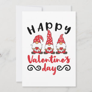 Valentijnsdag Gnome Swedish Tomte Feestdagenkaart
