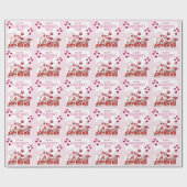 Valentijnsdag Gnomen op trein Cadeaupapier (Vlak)