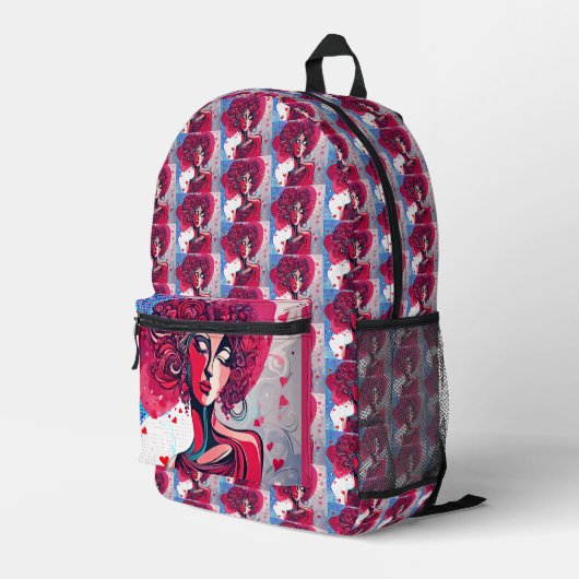 Valentijnsdag Godin Bedrukte Rugzak (Achterkant Hoek Rechts)