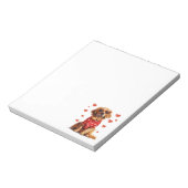 Valentijnsdag Golden Retriever Dog Notitieblok (Gedraaid)