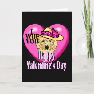 Valentijnsdag Goldendoodle Feestdagen Kaart