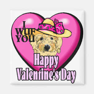 Valentijnsdag Goldendoodle Magneet