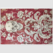 Valentijnsdag gotische skelet schedel decoupage tissuepapier (Voorkant)