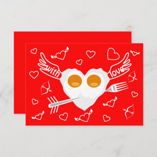 Valentijnsdag grappig hart aangepaste uitnodiging (Voorkant / Achterkant)